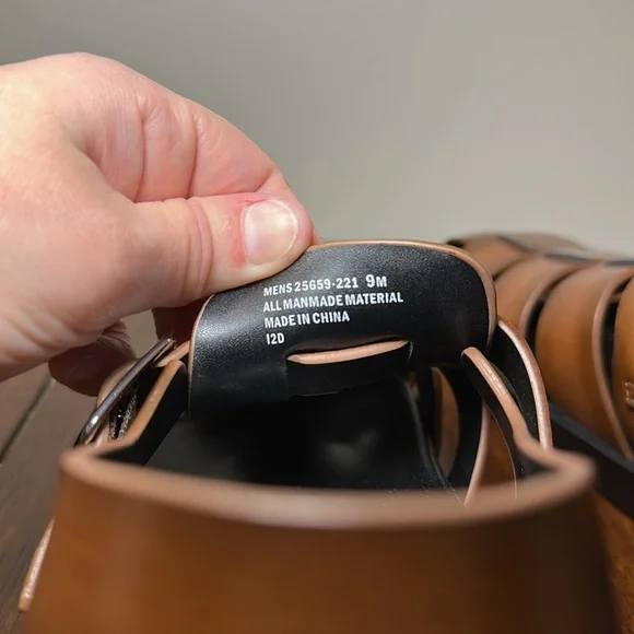 Stacy Adams Men’s Cognac Montego Slingback Buckle Sandal Sz 9 - Picture 7 of 8